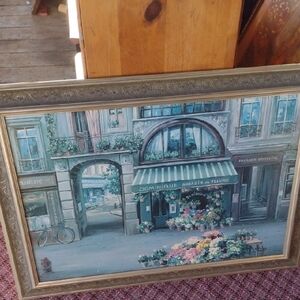 Framed Urban Street Scene Wall Art